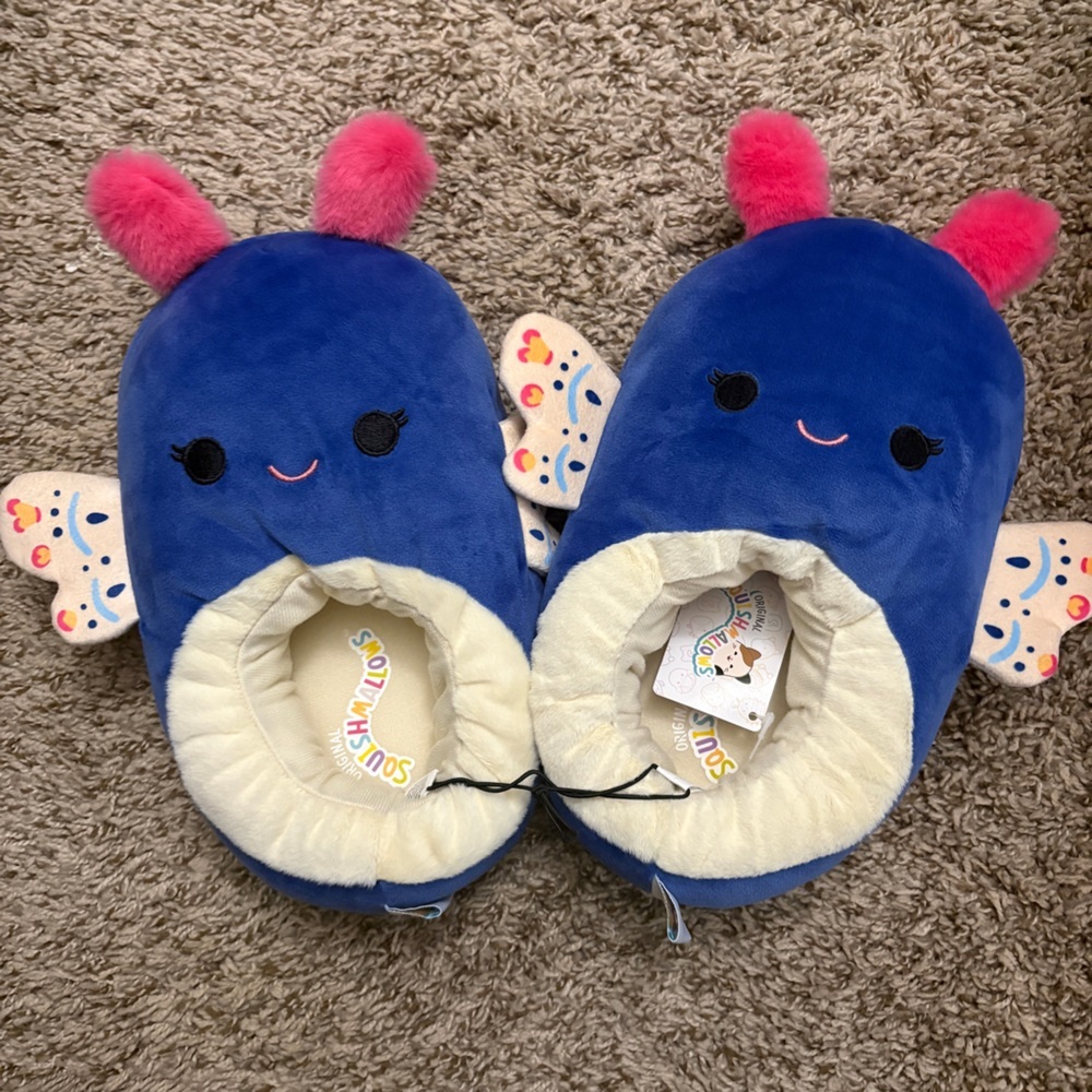Squishmallows Blue and Pink Kids Slippers